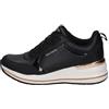 Skechers Miliardo 2 Mid Lace Up, Billion Donna, Finitura Verniciata Duraleather Nera, 40 EU