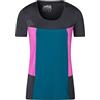 Rock Experience REWT01861 Drum SS T-Shirt Donna 1323 Ebony+0834 Super Pink+1484 Moroccan Blue M