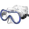 Seac Salina SLT, Maschera Subacquea per Uomo, Donna e Bambini in silicone, Ideale per Snorkeling, Trasparente/blu, Narrow