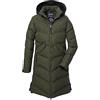 killtec Ragazze Cappotto trapuntato con cappuccio/cappotto idrorepellente KOW 167 GRLS QLTD CT, dark olive, 176, 40924-000