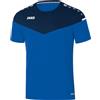 JAKO Champ 2.0, T-Shirt Donna, Blu Royal/Blu Marino, 42