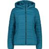 CMP - Giacca da donna in nylon con cappuccio removibile, Teal, 40