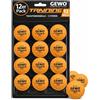 GEWO 3-Stern Tischtennisball Im Handlichen 12er Pack, Palla da Ping Pong Unisex Adulto