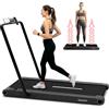 Squatz Tapis Roulant 2-in-1 con Manubrio e Pedana Vibrante, Tapis Roulant Salvaspazio, Walking Pad Display LED, Supporto Tablet, Motore Silenzioso 746 Watt, Telecomando, per Casa e Ufficio, Nero