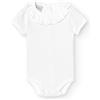 BABIDU Body Neonato Manica Corta Collo a Volant 100% Cotone, Body Neonato Tessuto Anallergico Morbido e Traspirante per Pelli Sensibili, Prima Indossata, Abbigliamento Unisex Neonato e Bambina