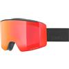Uvex ignite FM, maschera da sci Unisex adulto, black matt/mirror red, one size