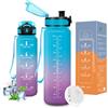 Vikaster Borraccia Sportiva, Borraccia 500ml/1000ml/1500ml, Senza BPA & Prova di Perdite, Bottiglia Acqua Bambini, Bici, Scuola, Palestra, Ufficio, Yoga
