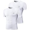 MEETWEE Maglietta Compressione Uomo Traspirante,Manica Lunga/Corta Palestra,Running,Ciclismo,Sport Intensi