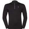 Odlo Bl Top Turtle Neck L/S Half Zip Natural - Black/Black Intimo - Uomo, Uomo, Black/Black, M
