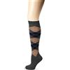 PFIFF - Calze Alte, Motivo Jacquard, Unisex, Multicolore - Gris/Bleu, M