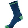 hummel Unisex - Adulto ELITE INDOOR SOCK LOW PA Calzino, GREEN ASH/BLUE CORAL, 31-34