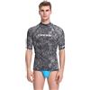Cressi Rash Guard Man, Maglia Protettiva con Maniche Corte in Speciale Tessuto Elastico, Protezione Solare UV (UPF) 50+ Uomo, Blu Mimetico, XS/1 (46)