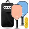 OZO Set of 2 Paddles + 4 Balls - Paddle Unisex Adulto