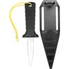 Cressi Mamba Knife-Coltello per Immersioni dal Design Sottile Appuntito, Lama Doppio Taglio Liscio/Seghettato in Acciaio Inox 4Cr14 di 7cm, Fodero con Laccio/Fermo di Sicurezza