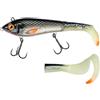 Abu Garcia Svartzonker McHybrid Hybrid Esca da pesca - Design ibrido morbido e duro per la pesca al luccio, al pesce persico e alla trota in acqua dolce e salata, dipinto a mano 16.5 cm e 20 cm Colori