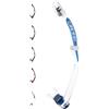 CRESSI Itaca Ultra Dry Snorkel - Aereatore Dry per Immersione Apnea e Snorkeling, Trasparente/Blu Metal, Unisex Adulto