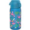 Ion8 Borraccia per Bambini, 350 ml, a Prova di Perdite, Facile da Aprire, Serratura Sicura, Lavabile in Lavastoviglie, Senza BPA, Maniglia per il Trasporto, Facile Pulizia, Fenicotteri