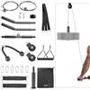 VEVOR Sistema a Carrucola da Soffitto per Lat Pulldown, Kit per Trazioni Lat da 2 Pezzi con Barra e Puleggia, Pulley da Palestra Domestica per Allenamento di Braccia, Schiena e Spalle, Capacità 150 kg