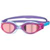 Zoggs Phantom Elite - Occhialini da Nuoto Unisex, Occhialini da Nuoto, Rosa/Viola/Specchio, 6-14 Anni