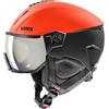 uvex instinct visor, casco da sci robusto unisex, con visiera, regolazione individuale delle dimensioni, fierce red, black matt, 53-55 cm