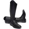 Rhinegold Elite Luxus - Stivali da equitazione extra corti in pelle nera, morbida al tatto, vestibilità comoda, lacci elasticizzati sul davanti, stivali da equitazione da donna con cerniera posteriore