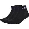 adidas Unisex - Bambini e ragazzi Linear Ankle Cushioned Socks 3 Pairs, Black / White, 5-6 Years