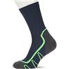 CMP - Calza da trekking per bambini Poly Mid, B.Blue-Verde Fluo, 28/30