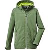 Killtec Boy's Giacca softshell/giacca outdoor con cappuccio KOS 218 BYS SFTSHLL JCKT, nature green, 164, 39117-000