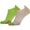 BROOKS 280496351 Ghost Lite No Show 2-Pack Calzini Unisex Adulto Sand/Lime Green & Lime Green Taglia 35