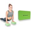 Schildkröt Fitness Block - 1 pezzo, Pilates Block, Yoga e Meditazione Pad, Stretching Aid, Schiuma morbida e pratica, Verde, 960130