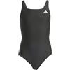 adidas Bambine e Ragazze V-Back Swimsuit Kids Swimwear, Black, 14-15 Years