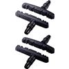BBB Cycling - Pastiglie freno di ricambio per bici TriStop - 2 paia di pastiglie per cerchioni standard - Compatibili con sistemi V-Brake - Accessori per biciclette - 40 g - Nero