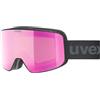 Uvex pyrit pro FM, maschera da sci Unisex adulto, black matt/mirror ruby, one size