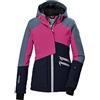 killtec Bambine e ragazze Giacca da sci/giacca funzionale con cappuccio e paraneve KSW 405 GRLS SKI JCKT, dunkelnavy, 176, 42092-000