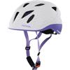 ALPINA XIMO L.E. - Casco da bici leggero, sicuro e resistente agli urti con luce LED opzionale per bambini - white purple dots matt - 49-54