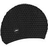 Speedo Unisex Bubble Active+ Swimming Cap | Textured Design, Black, One Size