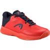 HEAD Scarpe da tennis unisex Youth Revolt Pro 4.5 Clay Junior, rosso/blu scuro, EU 33.5