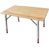 CASTELMERLINO 028-T Tavolo Pieghevole GAMBE TELESCOPICHE Outdoor Camping Terrazzo Piano in Larice cm 100 x 60