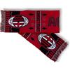 A.C. Milan AC Milan Sciarpa Ufficiale Christmas, Limited Edition per Natale, Jacquard, Acrilico, Nero, Rosso, Taglia unica
