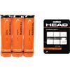 Head 3X4B Radical, Palline Tennis Unisex Adulto, Giallo, Taglia Unica & Xtremesoft, Accessori Tennis Unisex Adulto, Bianco, Taglia Unica