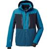 Killtec Uomo Giacca da sci/giacca funzionale con cappuccio e paraneve con chiusura a cerniera KSW 48 MN SKI JCKT, mittelblau, XXL, 43437-000