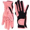 Covalliero Bambini erreit Guanto Lilli Taglia S Guanti da Equitazione, Nero/Rosa, S