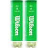 Wilson WRT137400 Palline da Tennis Starter Play Green, Tubo con 4 Palline, per Bambini e Ragazzi, Giallo (Confezione da 2)