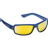 Cressi Ninja Sunglasses, Occhiali UltraFlex Sportivi da Sole Polarizzati con Protezione UV 100% Unisex Adulto, Blu Royal/Lenti Specchiate Arancio, Taglia Unica