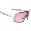 BBB Occhiali sportivi da ciclismo da uomo e da donna, vestibilità più piccola, protezione UV al 100%, per bici da strada e MTB, Chester stretti, bianco opaco, rosa BSG-73