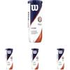 Wilson Roland Garros, WRT125000 Palline da Tennis Ufficiali, Tubo da 3 Palline, per Terra Battuta, 18 x 4 (Confezione da 4)