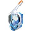 Seac Magica, Maschera Snorkeling Full Face Integrale Anti Appannamento con Morbido Facciale in 4 Taglie, Valvola di Spurgo e Snorkel Dry Top, bianco/arancione, L/XL