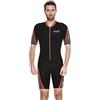 Cressi Playa Man Wetsuit 2.5 mm, Muta Shorty in Neoprene High Stretch Uomo, Nero/Grigio, M/3