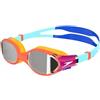 Speedo Unisex Kids Biofuse 2.0 SwiMing Goggles | Patented Easy Adjustment | Anti-fog | Anti-leak | Enhanced Fit | Improved Comfort, Volcanic Orange/Marine Blue/Ch, One Size