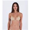 Hurley City Block Rvsb Itsy Bitsy Bikini Top, Sweet Cream, XS Donna
